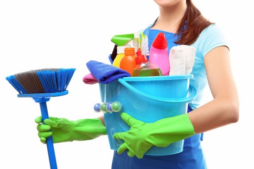 Organized space prepared for after builders cleaning